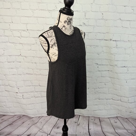MPG Charcoal Gray Tie back Tank Top XS Activewear Athletic - Picture 2 of 5